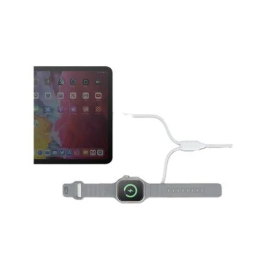 Bazic Gocharge Deuce Cable, Usb-C To C With Watch Charger 1.8M- White
